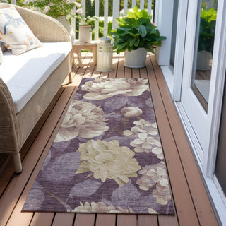 Piper Looms Chantille Floral ACN1561 Beige Machine Washable Area Rug Runner Outdoor Lifestyle Image Feature