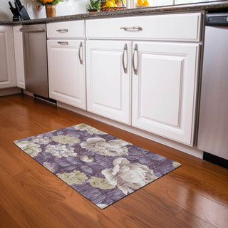Piper Looms Chantille Floral ACN1561 Beige Machine Washable Area Rug Scatter Lifestyle Image Feature
