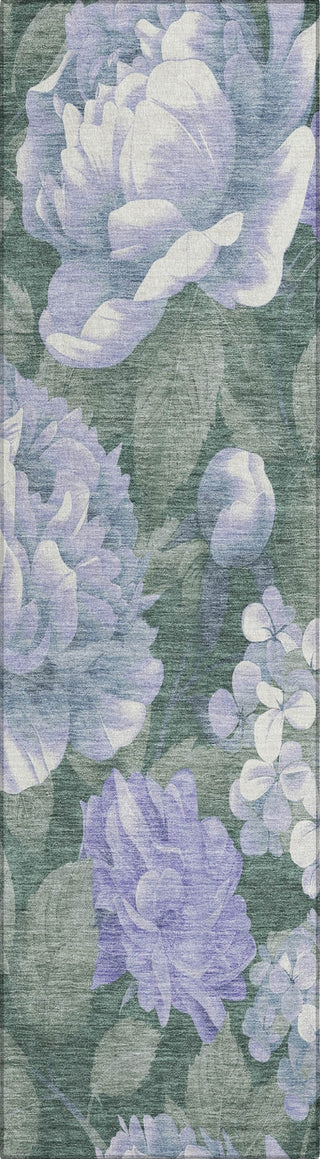 Piper Looms Chantille Floral ACN1563 Lavender Machine Washable Area Rug Runner Main Image