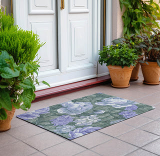 Piper Looms Chantille Floral ACN1563 Lavender Machine Washable Area Rug Scatter Outdoor Lifestyle Image Feature