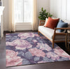 Piper Looms Chantille Floral ACN1564 Pink Machine Washable Area Rug Lifestyle Image Feature