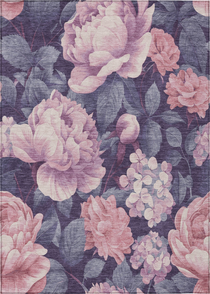 Piper Looms Chantille Floral ACN1564 Pink Machine Washable Area Rug main image