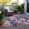 Piper Looms Chantille Floral ACN1564 Pink Machine Washable Area Rug Outdoor Lifestyle Image Feature