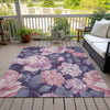 Piper Looms Chantille Floral ACN1564 Pink Machine Washable Area Rug Outdoor Lifestyle Image Feature