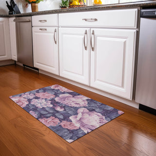 Piper Looms Chantille Floral ACN1564 Pink Machine Washable Area Rug Scatter Lifestyle Image Feature