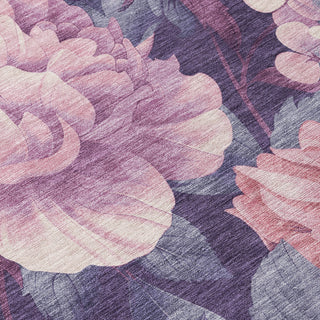 Piper Looms Chantille Floral ACN1564 Pink Machine Washable Area Rug Swatch Image