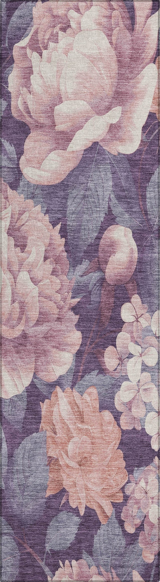 Piper Looms Chantille Floral ACN1567 Salmon Machine Washable Area Rug Runner Main Image