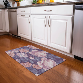 Piper Looms Chantille Floral ACN1567 Salmon Machine Washable Area Rug Scatter Lifestyle Image Feature