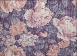Piper Looms Chantille Floral ACN1567 Salmon Machine Washable Area Rug Scatter Main Image