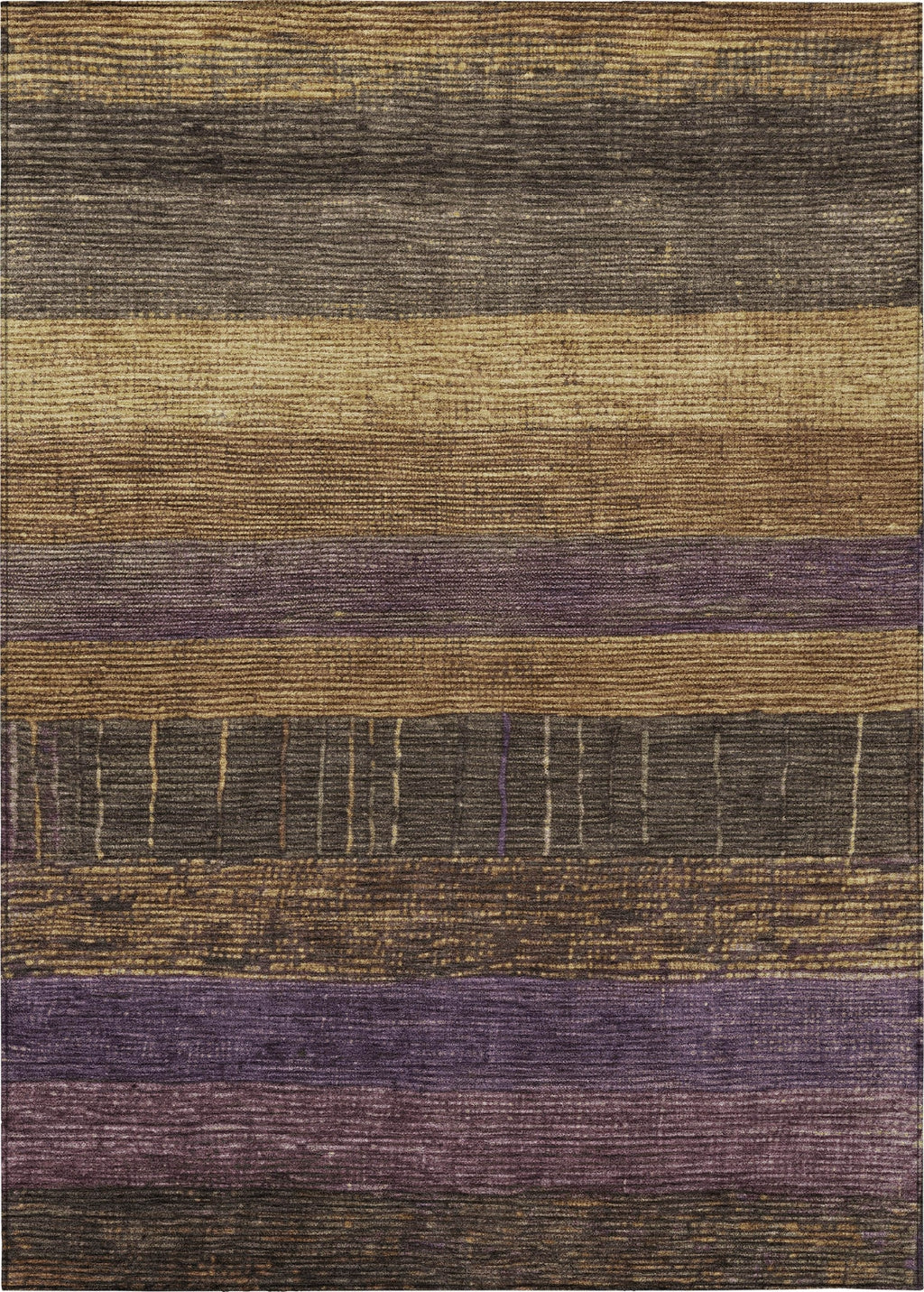 Piper Looms Chantille Stripes ACN1568 Brown Machine Washable Area Rug ...