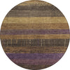 Piper Looms Chantille Stripes ACN1568 Brown Machine Washable Area Rug Round Main Image