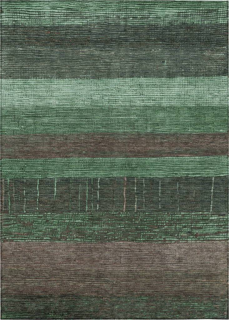 Piper Looms Chantille Stripes ACN1569 Green Machine Washable Area Rug main image