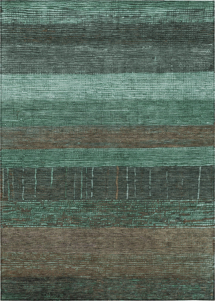 Piper Looms Chantille Stripes ACN1572 Teal Machine Washable Area Rug main image