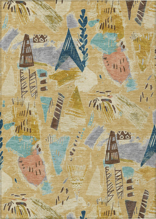 Piper Looms Chantille Modern ACN1574 Gold Machine Washable Area Rug main image