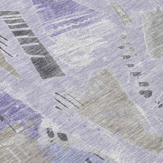 Piper Looms Chantille Modern ACN1577 Lavender Machine Washable Area Rug Swatch Image