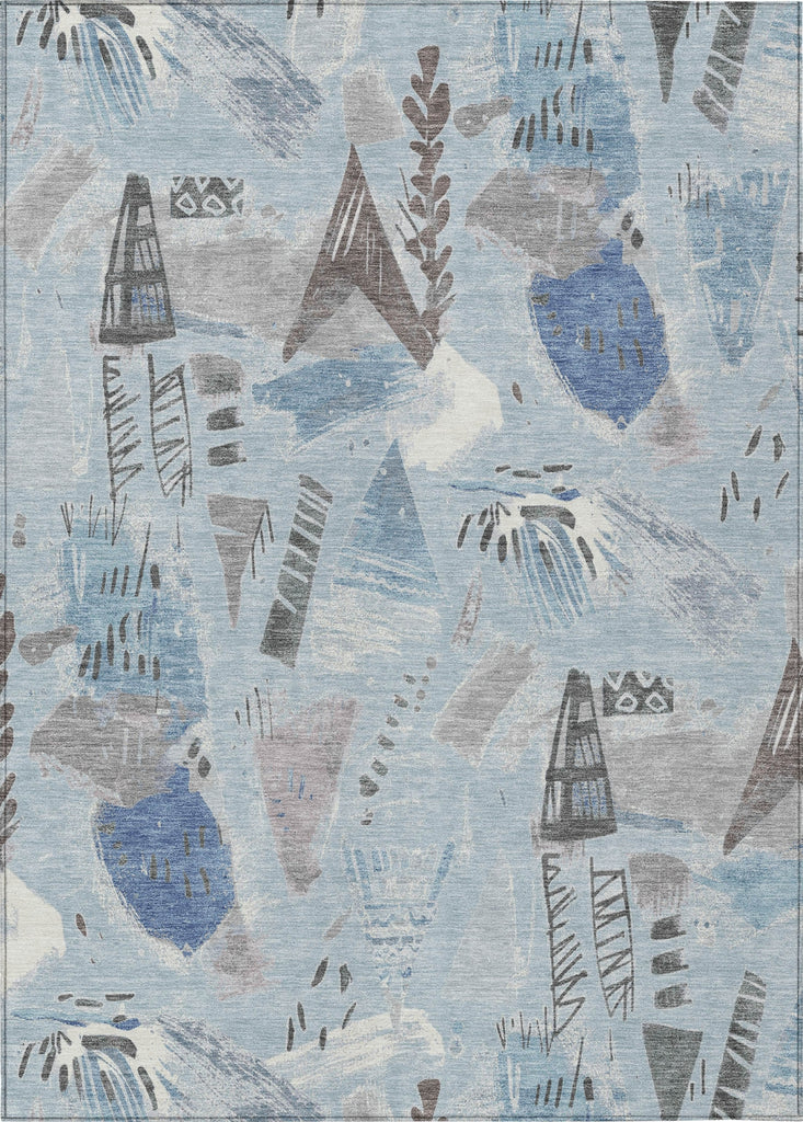 Piper Looms Chantille Modern ACN1579 Sky Machine Washable Area Rug main image