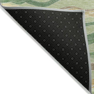 Piper Looms Chantille Stripes ACN1582 Green Machine Washable Area Rug Backing Image