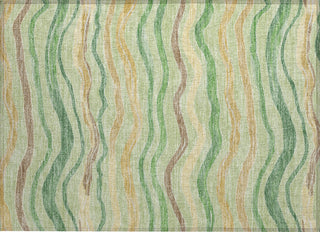 Piper Looms Chantille Stripes ACN1582 Green Machine Washable Area Rug Scatter Main Image