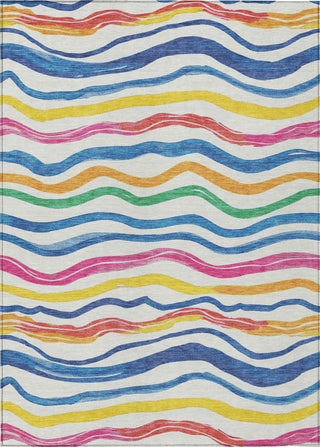 Piper Looms Chantille Stripes ACN1583 Ivory Machine Washable Area Rug main image