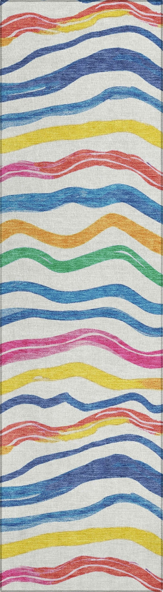 Piper Looms Chantille Stripes ACN1583 Ivory Machine Washable Area Rug Runner Main Image