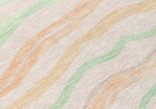 Piper Looms Chantille Stripes ACN1585 Peach Machine Washable Area Rug Swatch Image