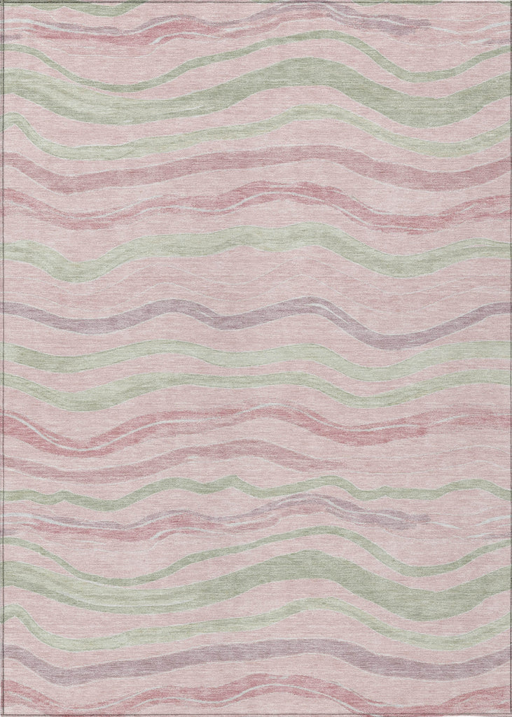 Piper Looms Chantille Stripes ACN1586 Pink Machine Washable Area Rug main image