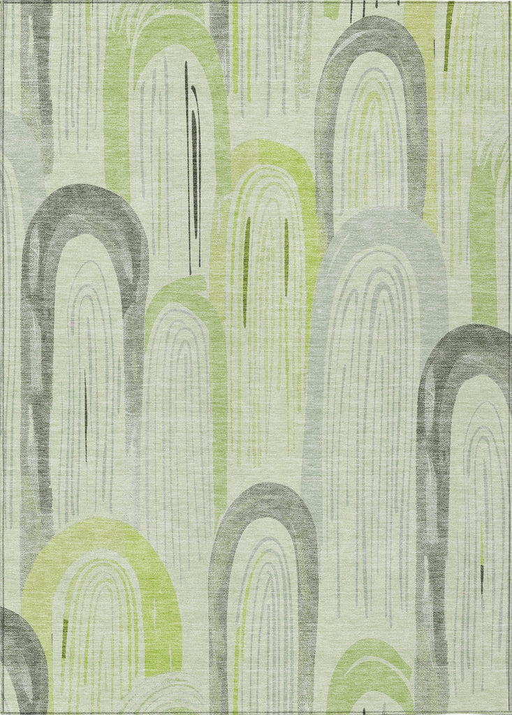 Piper Looms Chantille Geometric ACN1588 Aloe Machine Washable Area Rug main image