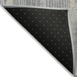 Piper Looms Chantille Geometric ACN1590 Gray Machine Washable Area Rug Backing Image