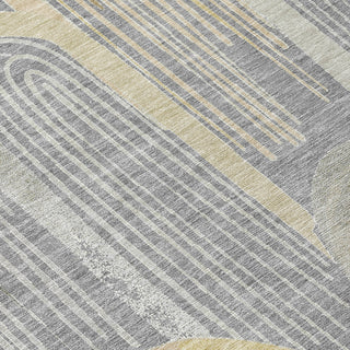 Piper Looms Chantille Geometric ACN1590 Gray Machine Washable Area Rug Swatch Image