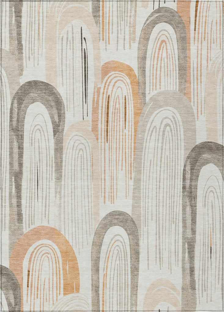 Piper Looms Chantille Geometric ACN1591 Ivory Machine Washable Area Rug main image