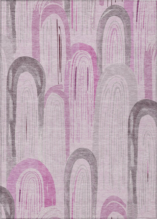 Piper Looms Chantille Geometric ACN1592 Pink Machine Washable Area Rug main image