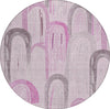 Piper Looms Chantille Geometric ACN1592 Pink Machine Washable Area Rug Round Main Image