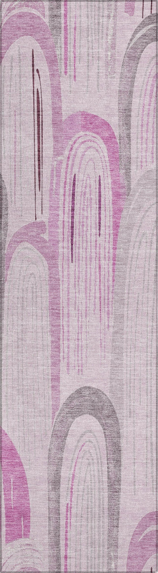 Piper Looms Chantille Geometric ACN1592 Pink Machine Washable Area Rug Runner Main Image