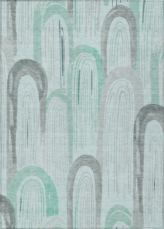 Piper Looms Chantille Geometric ACN1593 Seafoam Machine Washable Area Rug main image