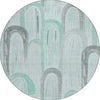 Piper Looms Chantille Geometric ACN1593 Seafoam Machine Washable Area Rug Round Main Image