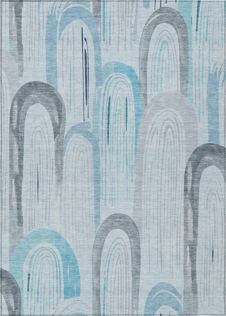 Piper Looms Chantille Geometric ACN1594 Sky Machine Washable Area Rug main image