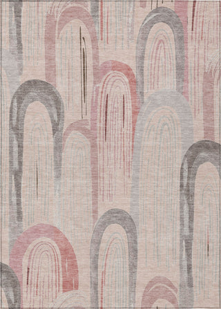 Piper Looms Chantille Geometric ACN1595 Salmon Machine Washable Area Rug main image