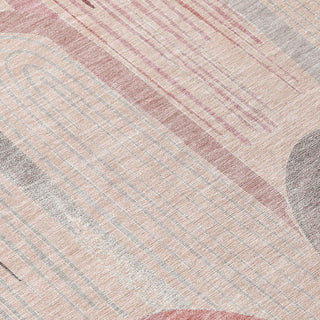 Piper Looms Chantille Geometric ACN1595 Salmon Machine Washable Area Rug Swatch Image