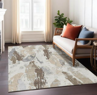 Piper Looms Chantille Modern ACN1598 Ivory Machine Washable Area Rug Lifestyle Image Feature