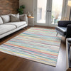 Piper Looms Chantille Stripes ACN1604 Ivory Machine Washable Area Rug Lifestyle Image Feature