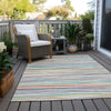 Piper Looms Chantille Stripes ACN1604 Ivory Machine Washable Area Rug Outdoor Lifestyle Image Feature