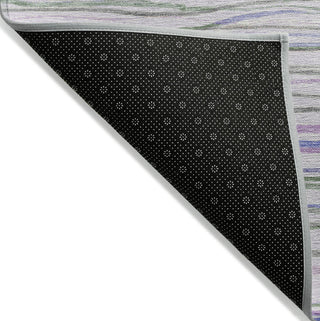 Piper Looms Chantille Stripes ACN1605 Lavender Machine Washable Area Rug Backing Image