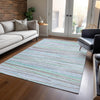 Piper Looms Chantille Stripes ACN1608 Sky Machine Washable Area Rug Lifestyle Image Feature