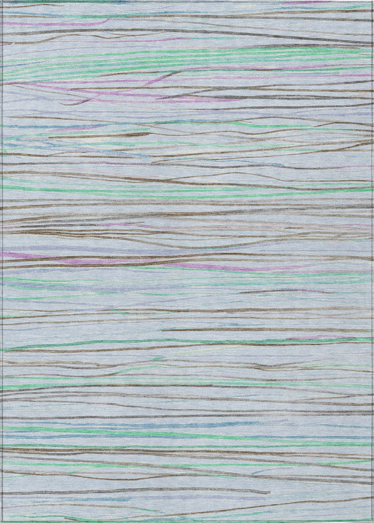 Piper Looms Chantille Stripes ACN1608 Sky Machine Washable Area Rug main image