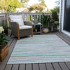 Piper Looms Chantille Stripes ACN1608 Sky Machine Washable Area Rug Outdoor Lifestyle Image Feature