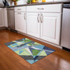 Piper Looms Chantille Geometric ACN1609 Blue Machine Washable Area Rug Scatter Lifestyle Image Feature
