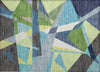 Piper Looms Chantille Geometric ACN1609 Blue Machine Washable Area Rug Scatter Main Image