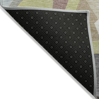 Piper Looms Chantille Geometric ACN1610 Khaki Machine Washable Area Rug Backing Image