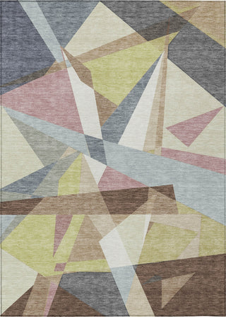 Piper Looms Chantille Geometric ACN1610 Khaki Machine Washable Area Rug main image