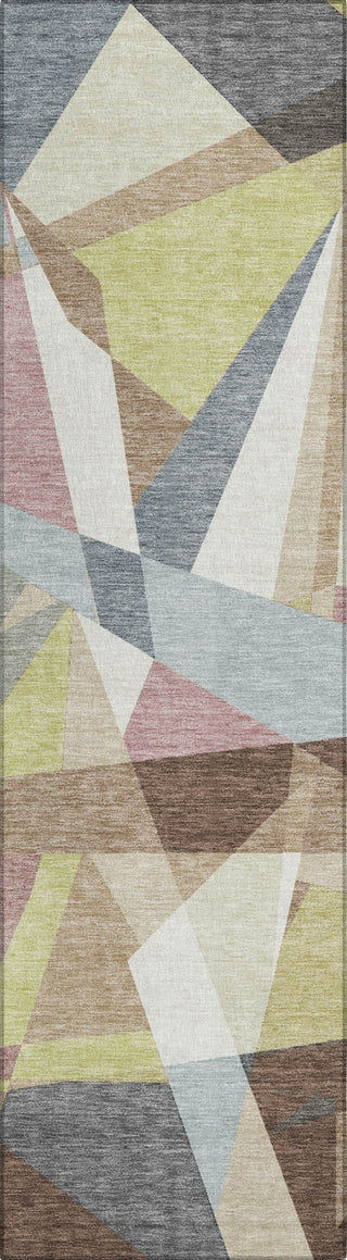 Piper Looms Chantille Geometric ACN1610 Khaki Machine Washable Area Rug Runner Main Image